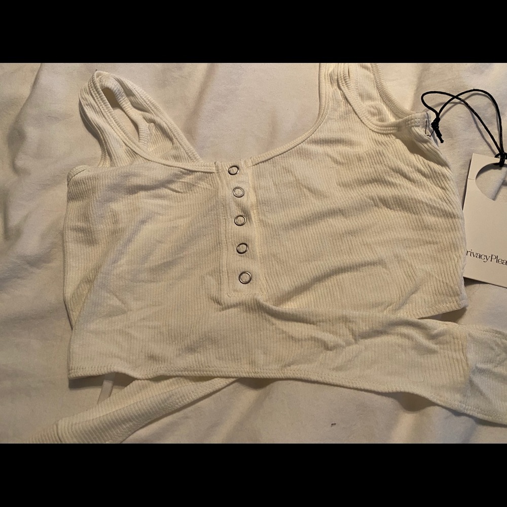 Privacy Please Cropped Wrap Top